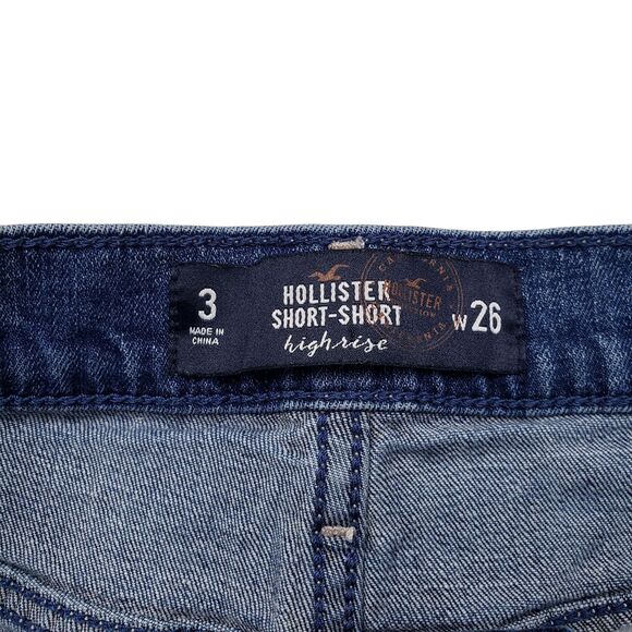 Hollister Jean Shorts Juniors 3 W 26 Tribal Embroidered Detail Bohemian Fringed - Picture 3 of 8